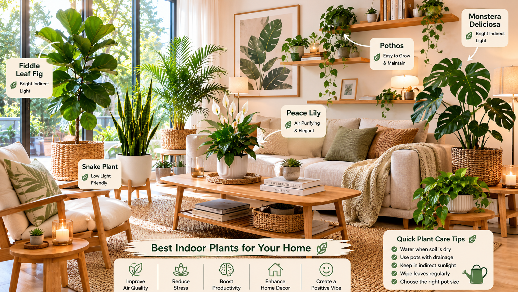 Best Indoor Plants for Every Room in Your Home (2026 Guide)